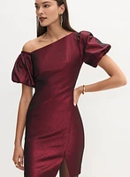 Adrianna Papell - Robe asymétrique à manches bouffantes