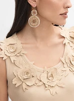 Haut à fleurs en crochet