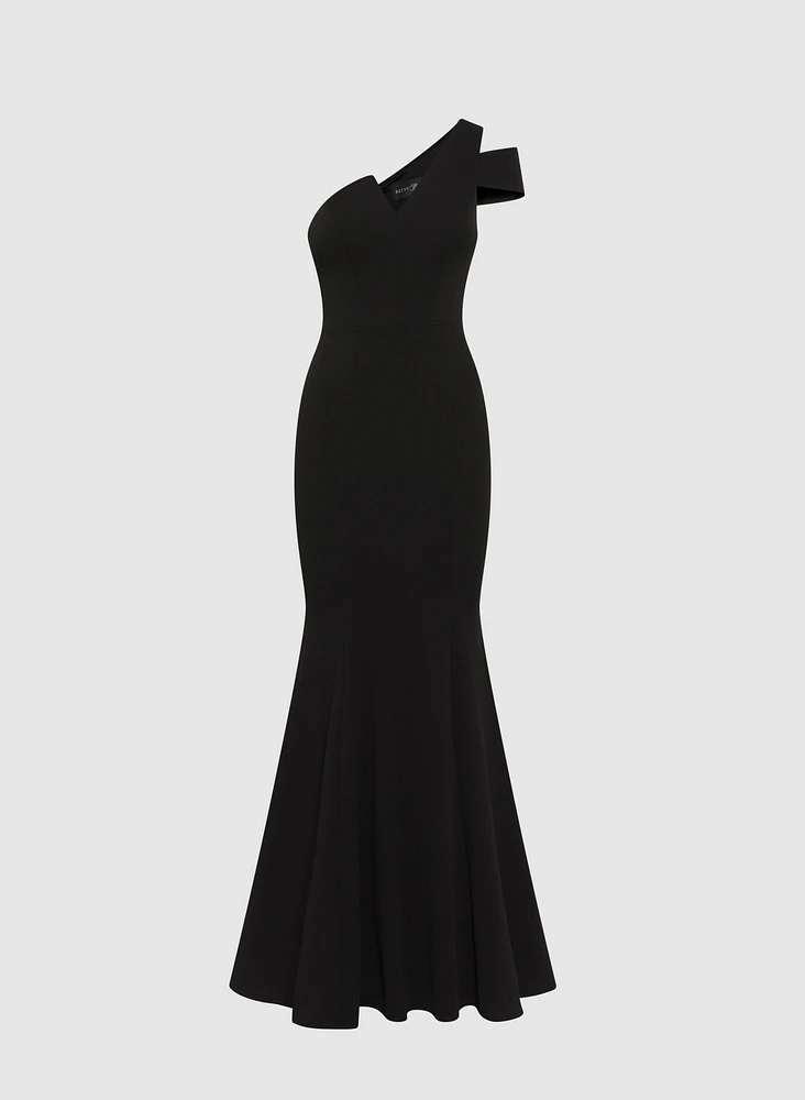 Robe de soirée asymétrique à épaule unique