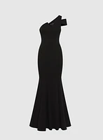 Robe de soirée asymétrique à épaule unique