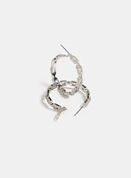 Crystal Detail Hoop Earrings