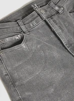 Metallic Straight Leg Jeans