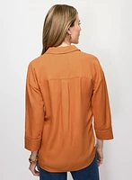 Blouse en lin à détails ajourés