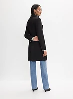 Manteau en tricotine à poches rabat