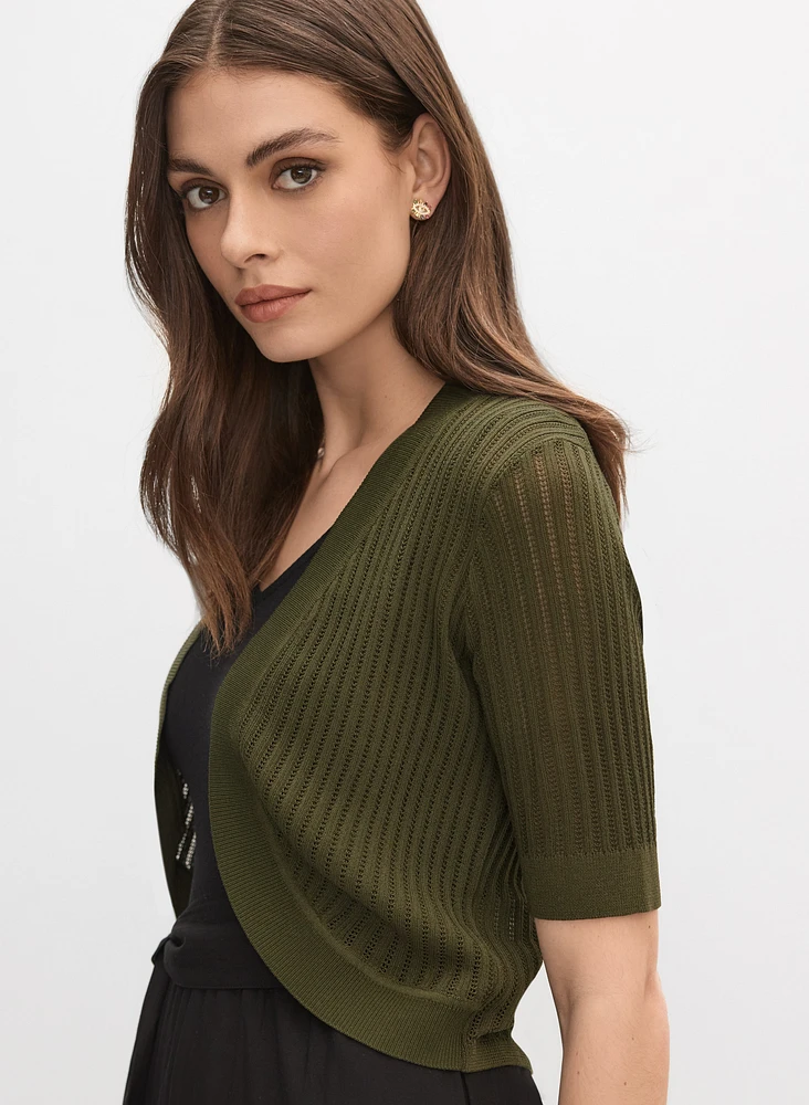 Pointelle Knit Bolero