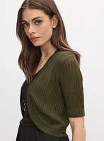 Pointelle Knit Bolero