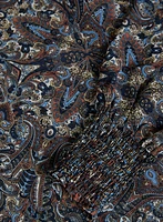 Abstract Print Notch Collar Blouse