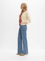Jean large à couture centrale