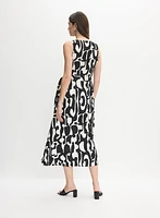 Geometric Print Midi Dress