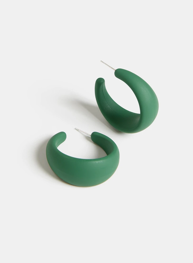 Rubber Hoop Earrings