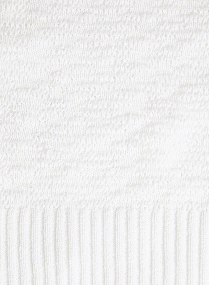 Pull texturé sans manches