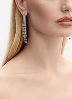 Boucles d'oreilles avant arrière à zircons cubiques