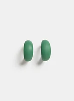 Rubber Hoop Earrings