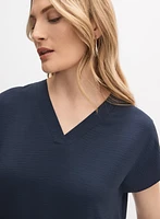 Robe froissée à encolure en V