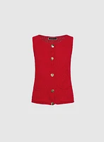 Cardigan en tricot sans manches