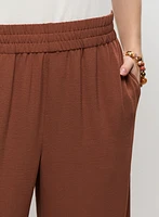 Pantalon jambe large à enfiler
