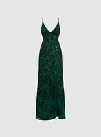 Sequin Rose Motif Dress