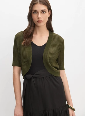 Pointelle Knit Bolero
