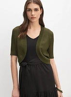 Pointelle Knit Bolero