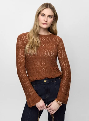 Pull léger en tricot ajouré