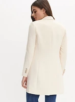 Veste longue à détails métalliques