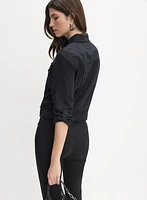 Frayed Linen-Blend Jacket