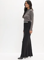 Trumpet Hem Maxi Skirt
