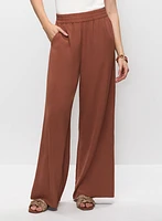 Pantalon jambe large à enfiler