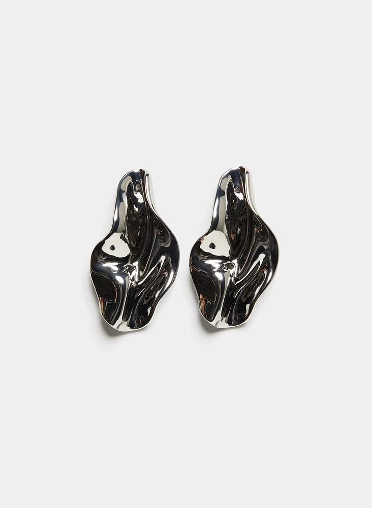 Folded Abstract Stud Earrings