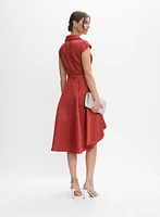 Tuxedo-Style Mikado Dress