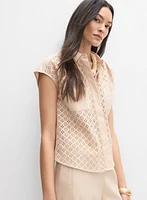 Blouse à détails brodés