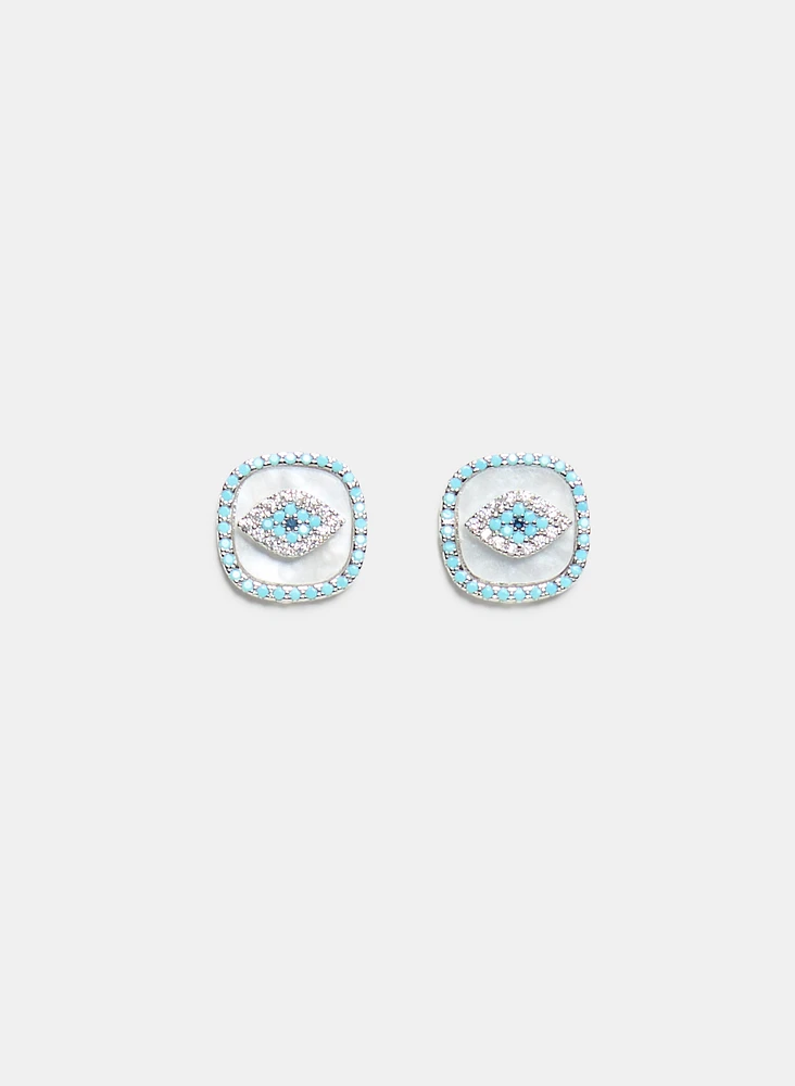 Resin Eye Motif Earrings
