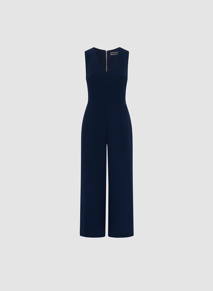 Crepe V-Neck Jumpsuit
