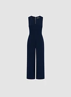 Crepe V-Neck Jumpsuit