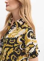 Blouse boutonnée à motif abstrait