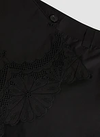 Embroidered Culotte Pants