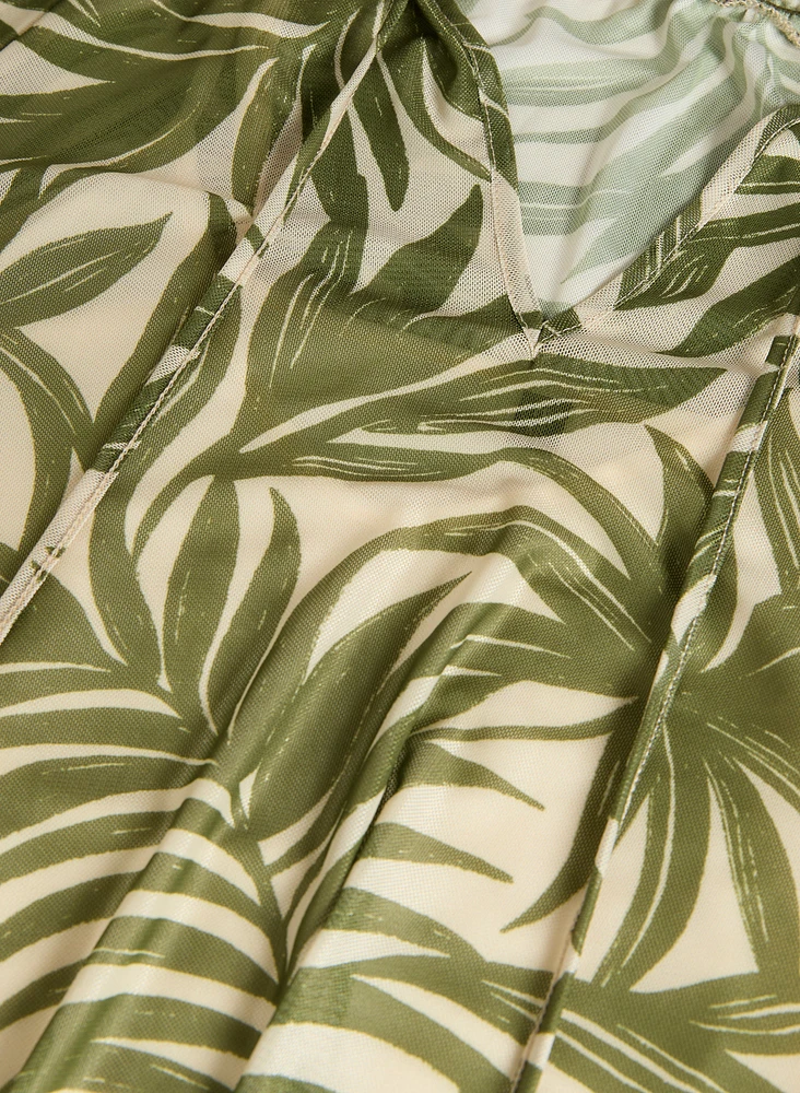 Leaf Print Top
