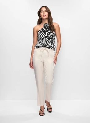 Blouse à rosette et pantalon à taille élastique