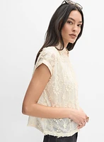 Lace Appliqué Blouse