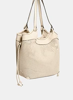 Sac à main perforé à cordon