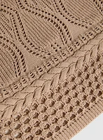Braid Detail Open Knit Tank
