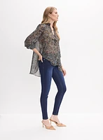 Jean à jambe étroite en denim doux