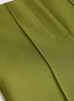 Pantalon à jambe large et nervures décoratives