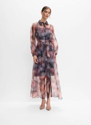 Printed Organza Dress
