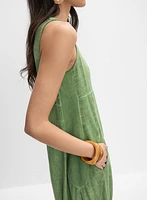 Robe midi en mélange de lin