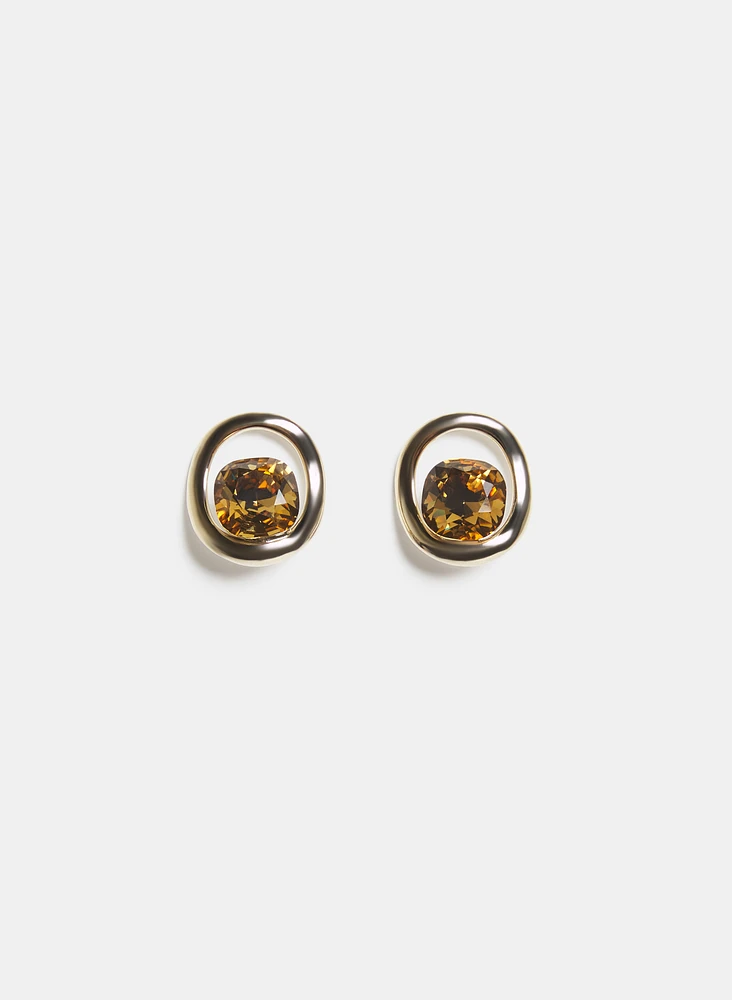 Glass Stone Earrings