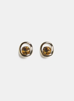 Glass Stone Earrings