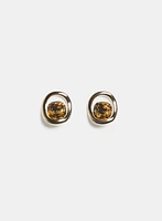 Glass Stone Earrings