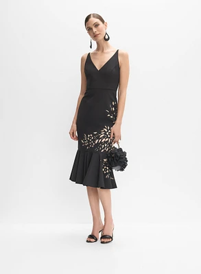 Laser-Cut Floral Dress