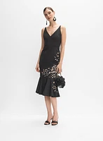 Robe cocktail à imprimé floral